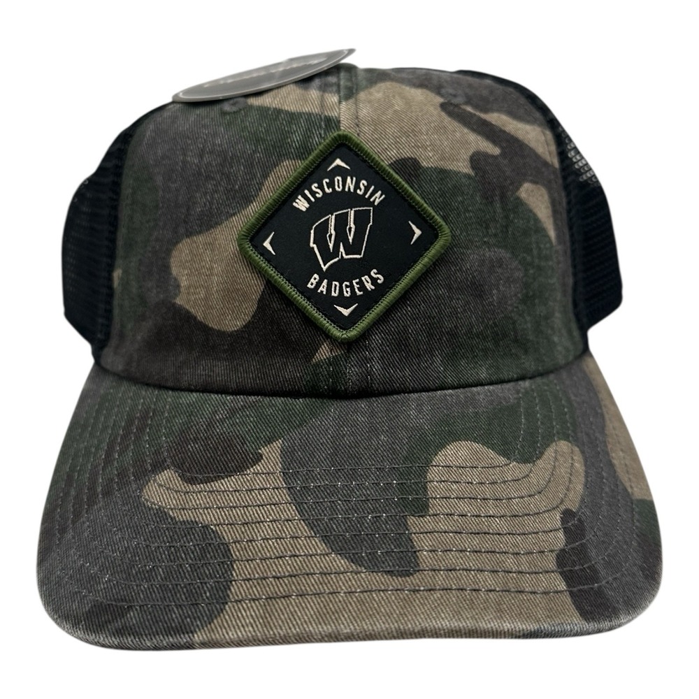 Captivating‎ Wisconsin Badgers Hat Cap Snapback Trucker Adjustable Camo Football